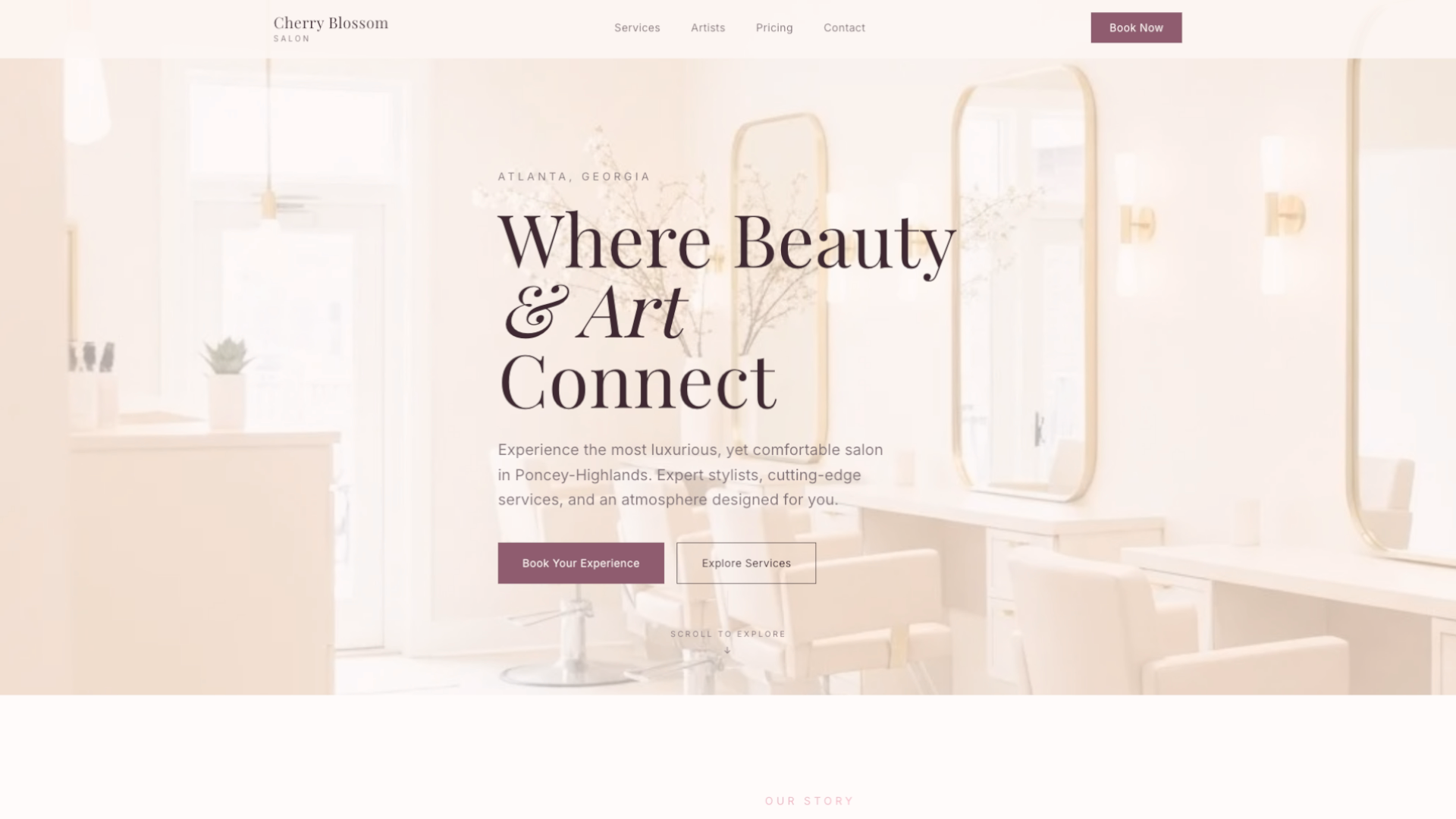 Cherry Blossom Salon — site preview